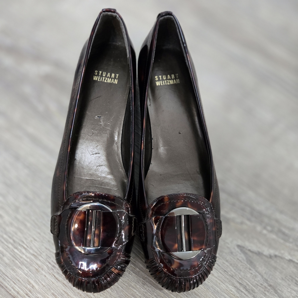 Stuart Weitzman Women's Tortoiseshell Patent Loafers